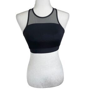 Pink Victoria's Secret Sports Bra Women Small Black Pullover Lightly Padded